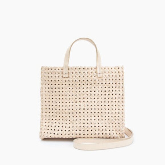 Clare V. -- Petit Simple Tote — Cream Rattan - Picture 1 of 4